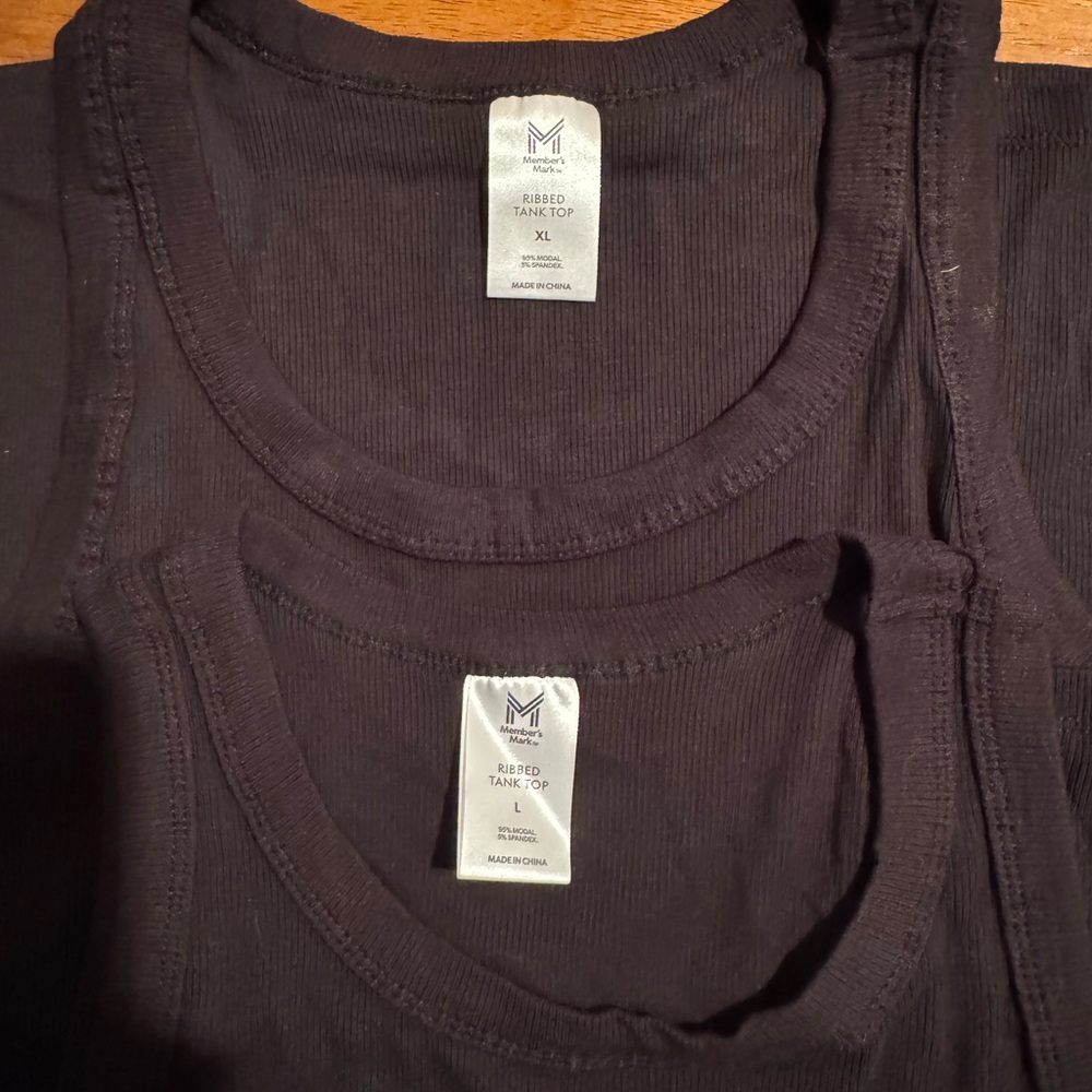 (4) black tank tops - ALL SOLD TOGETHER